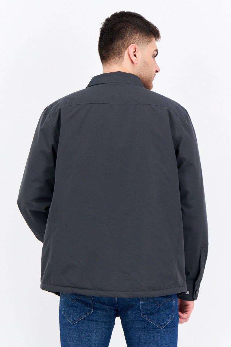 Free Country Men Brand Logo Jacket Shirt, Dark Grey - Image 2